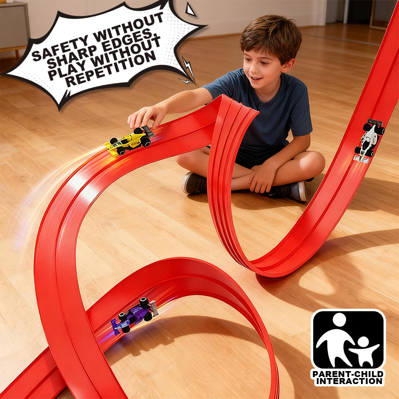Kids Educational Device - Free-assembly track car | Flexible soft