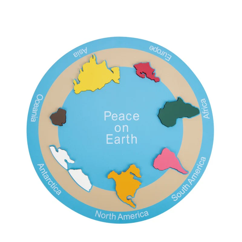 Kids Education World - ADENA Montessori 7 Continent Plate Educational