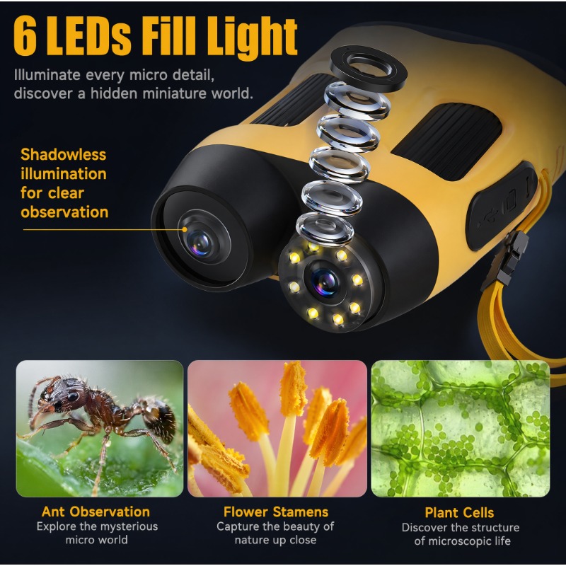 4K 1000X Microscope Camera Dig - Kids Education News recension och pris
