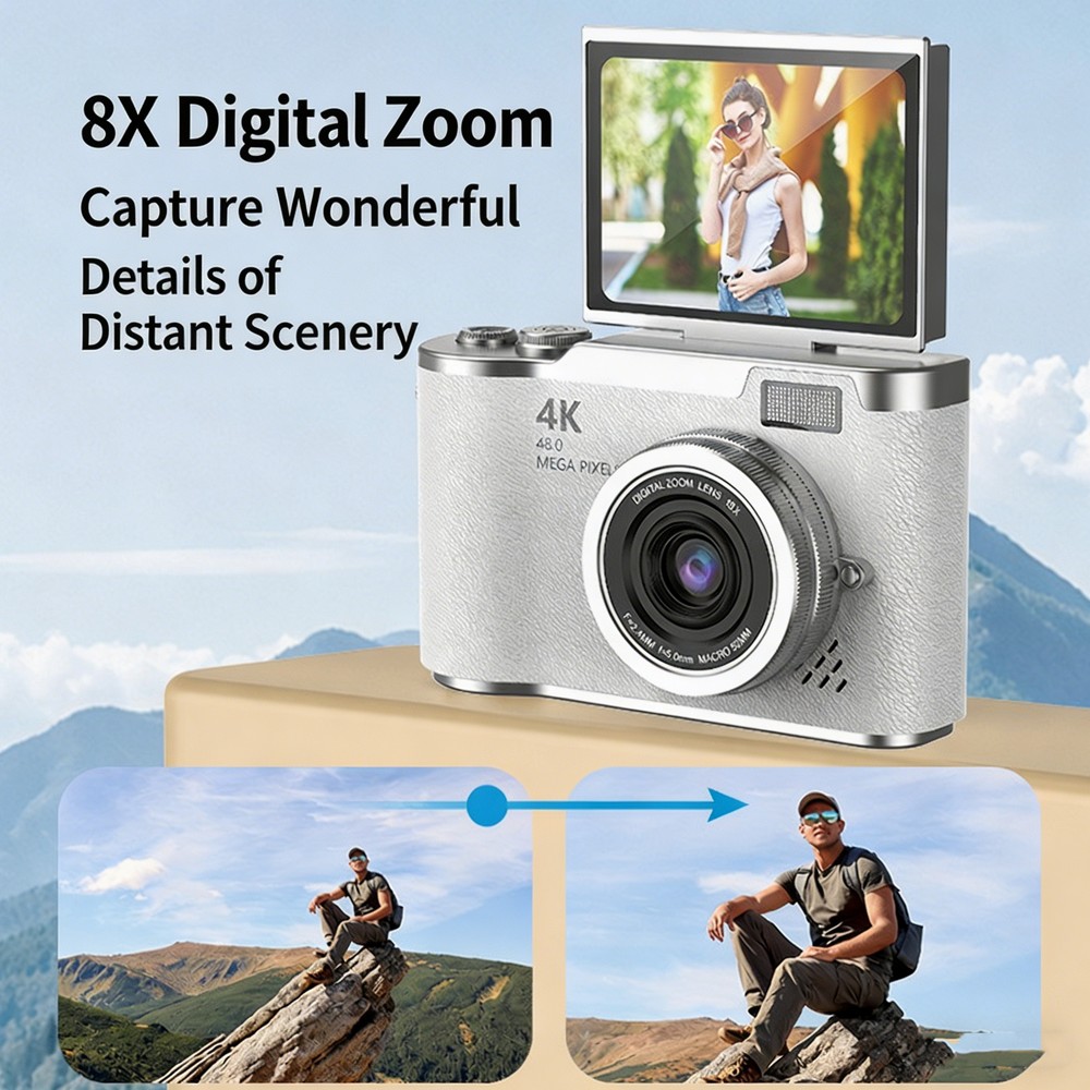 Portable 4K CCD Digital Camera - Kids Education News recension och pris