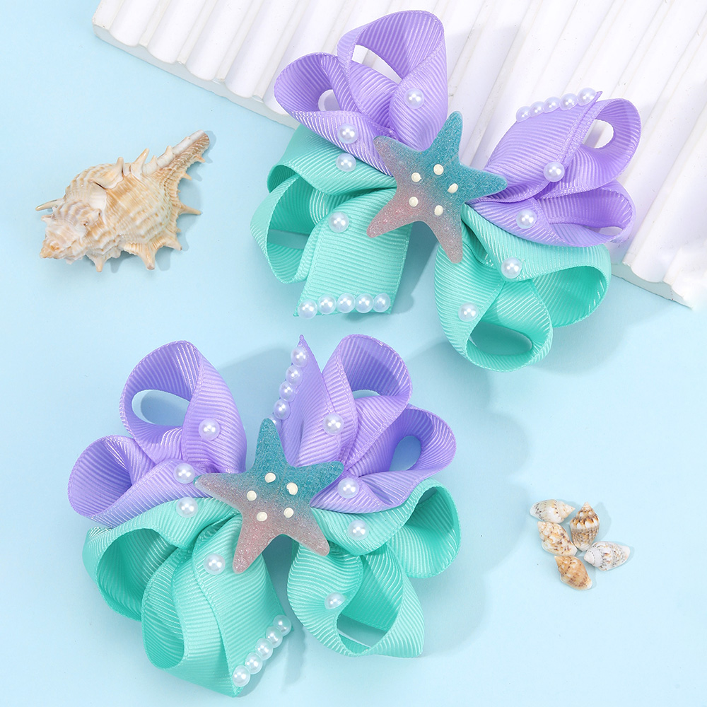 2Pcs Starfish Bow Hair Clips F - Kids Education School recension och pris