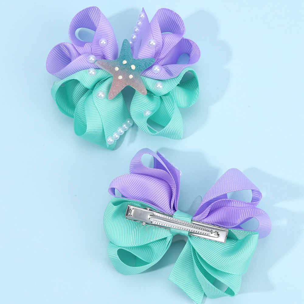 2Pcs Starfish Bow Hair Clips F - Kids Education School recension och pris