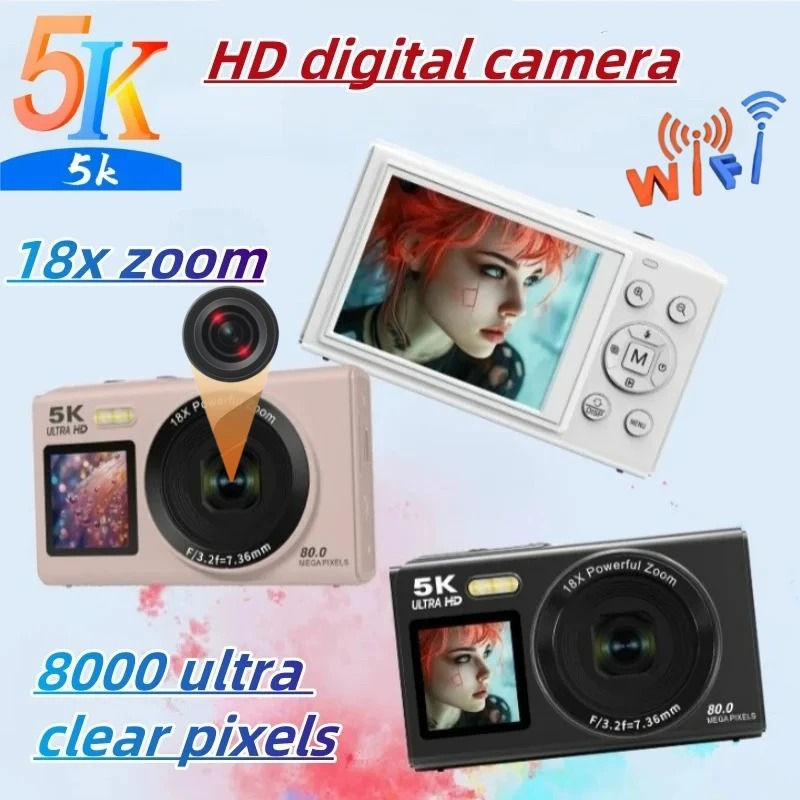 5K HD Digital Camera WiFi 80MP - Kids Education News recension och pris
