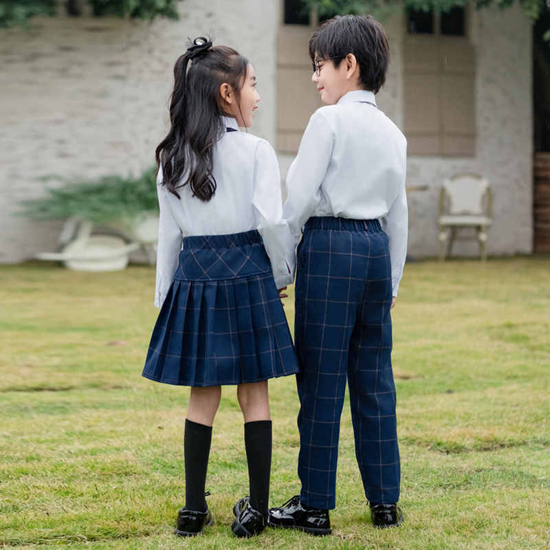 Kids British Plaid Vest Shirt  - Kids Education School recension och pris