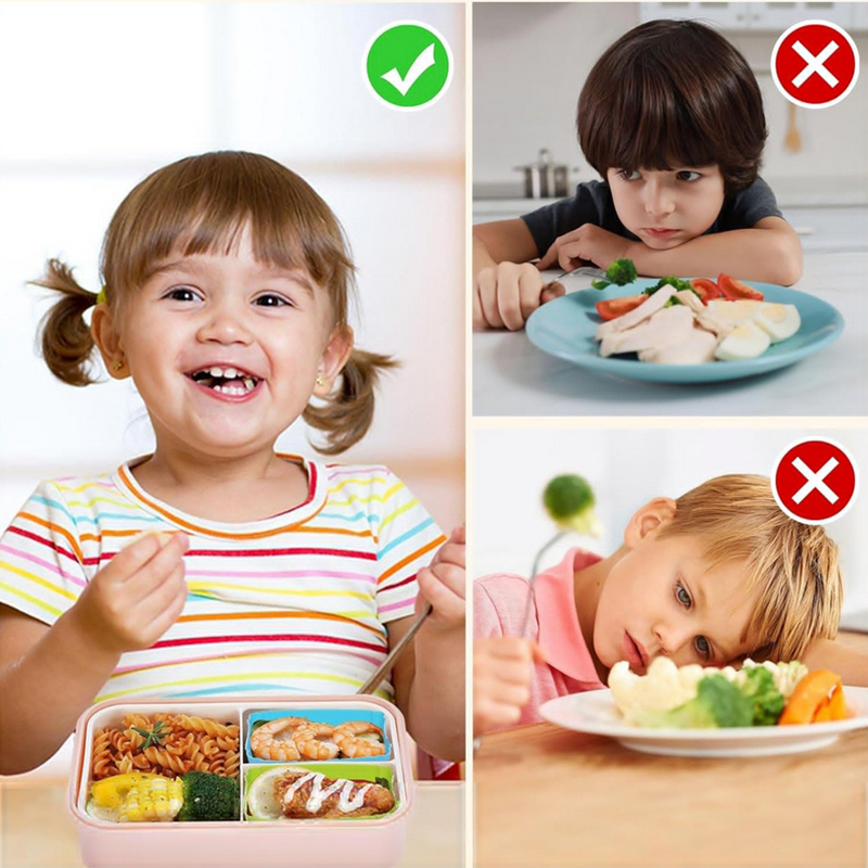 8PCS Silicone Lunch Box Divide - Kids Education School recension och pris