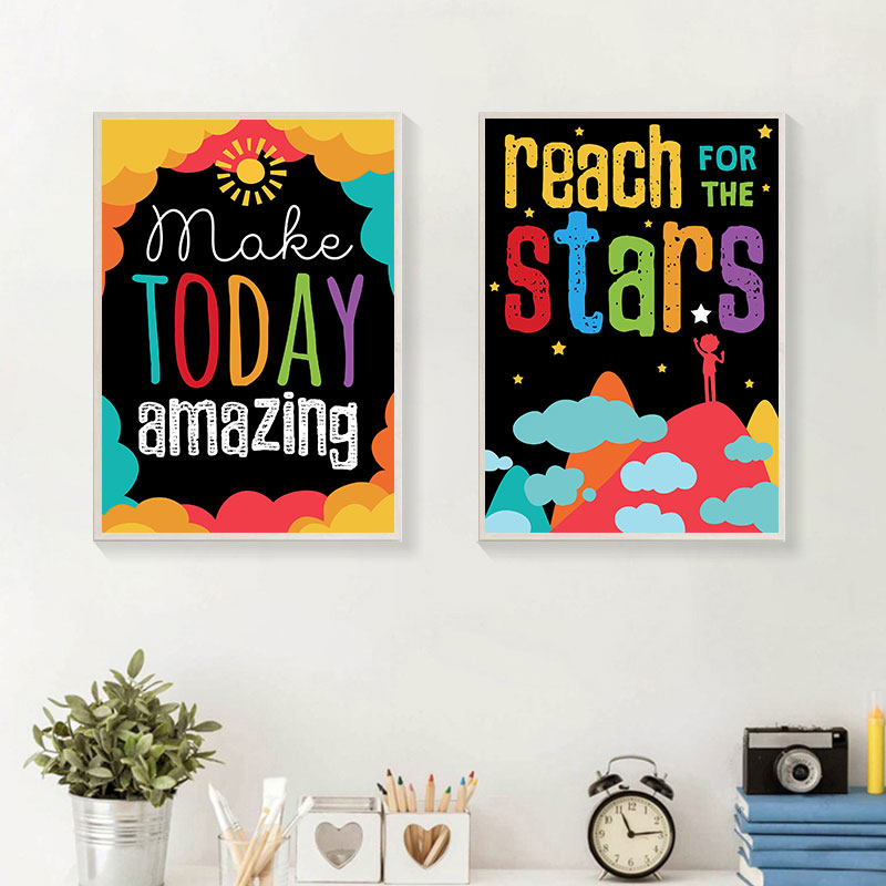 Colorful Cute Dream Big Quotes - Inspirational Kids Education Quotes recension och pris