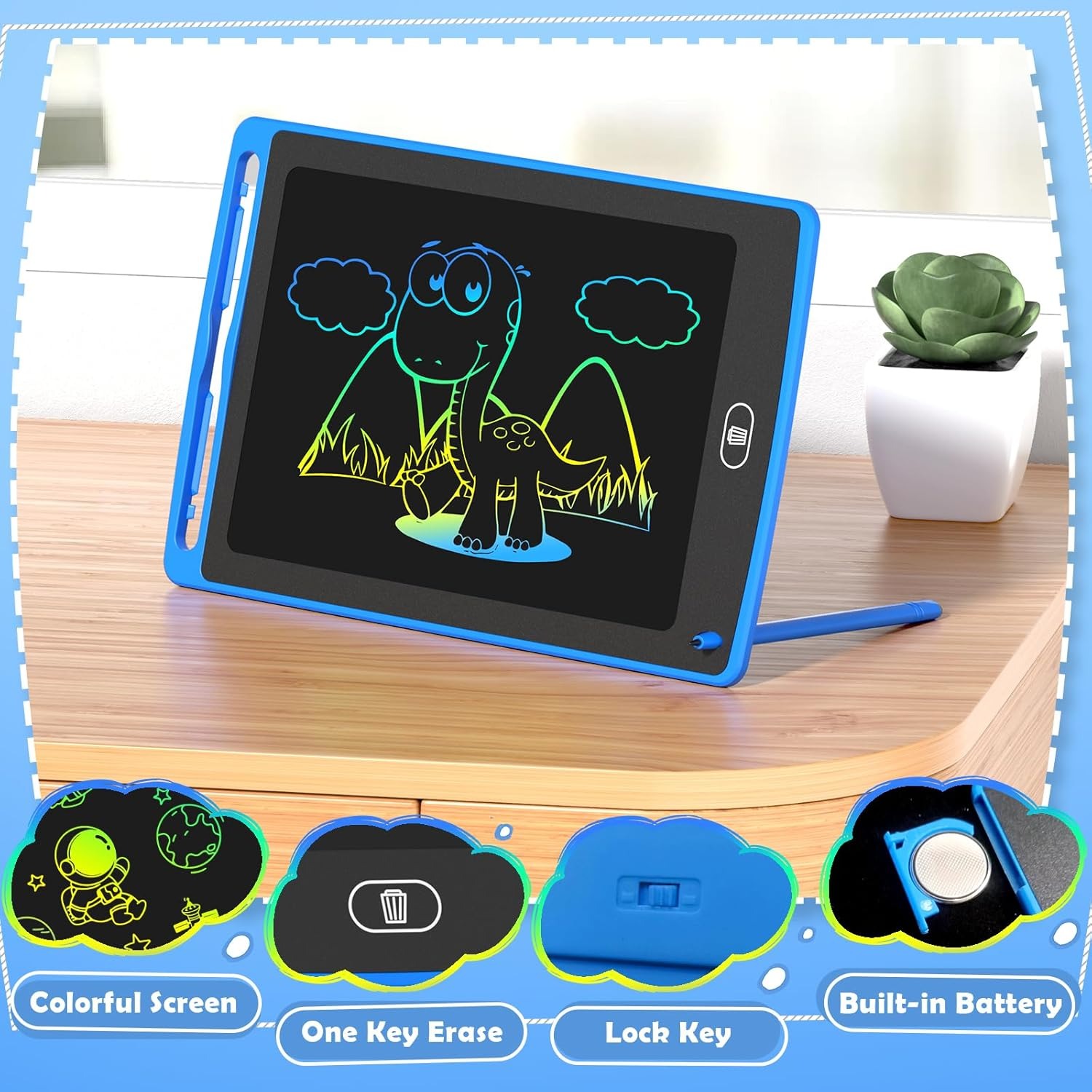 Pack LCD Writing Tablet for Ki - Kids Educational Device recension och pris
