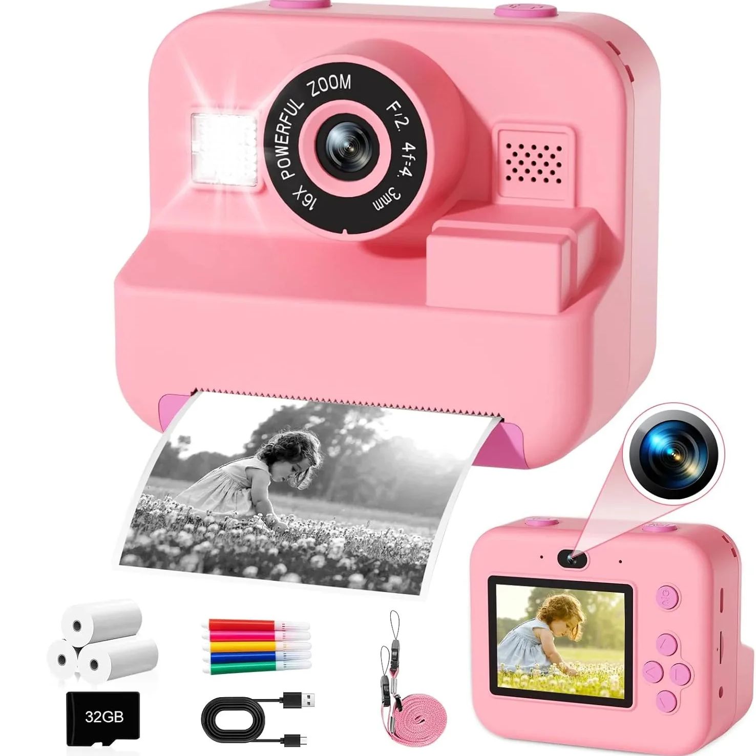 newInstant Print Camera With 3 - Kids Education News recension och pris