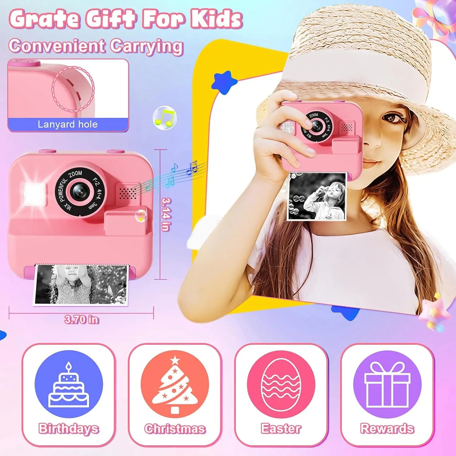newInstant Print Camera With 3 - Kids Education News recension och pris