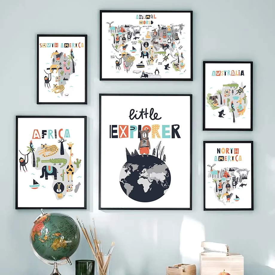 Animal World Map Explorer Wall - Kids Education World recension och pris