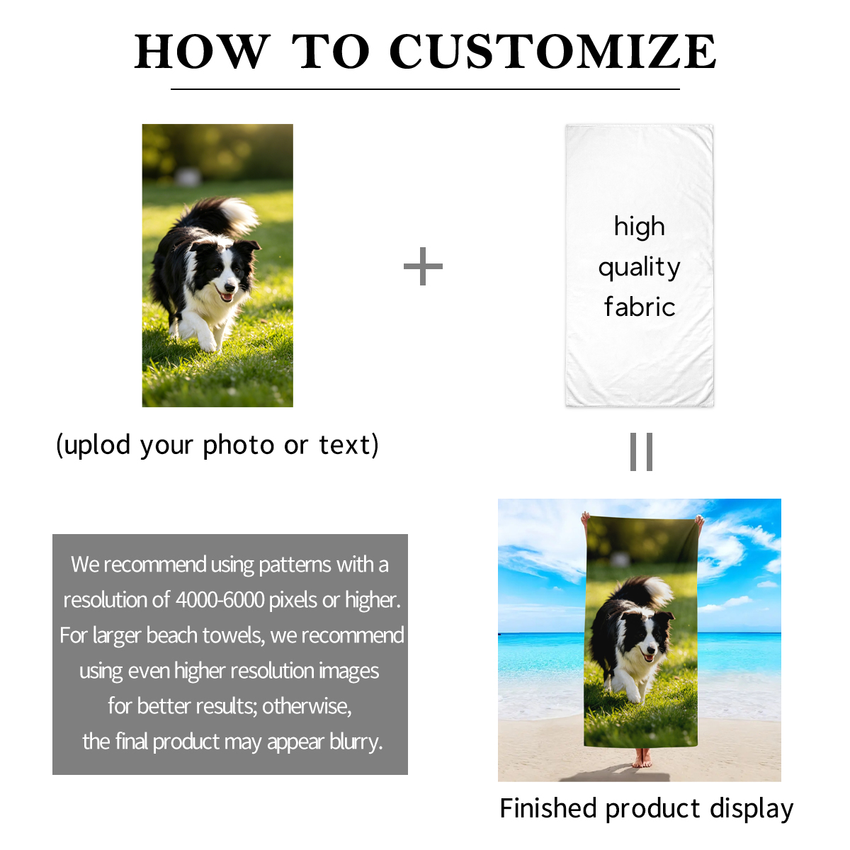 1pc Customized beach towels fo - Kids Education School recension och pris