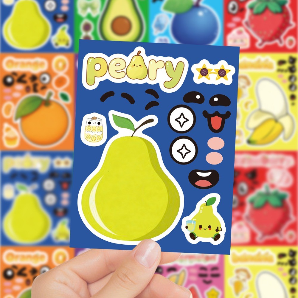 8 Sheets Make Face Cute Cartoo - Kids Education Store recension och pris